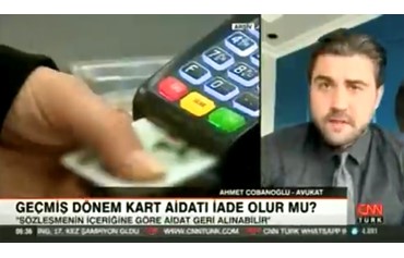 Kredi kartı aidatının iadesine ilişkin yerel mahkeme kararını CNN Türk ekranlarında değerlendirdik.